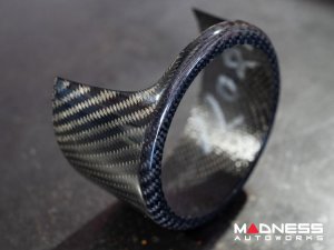 Alfa Romeo Giulia Front Emblem Frame Cover - Carbon Fiber